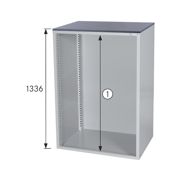 Cabinet housing system 700 B, height 1336 mm