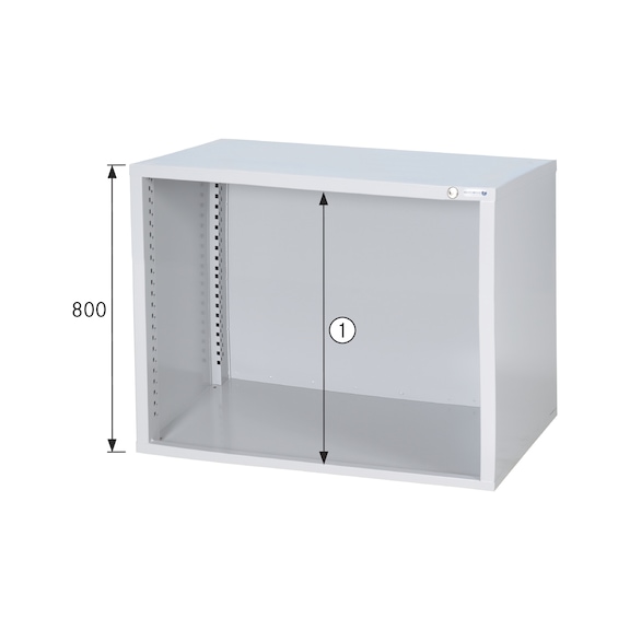 Cabinet housing system 700 B, height 800 mm