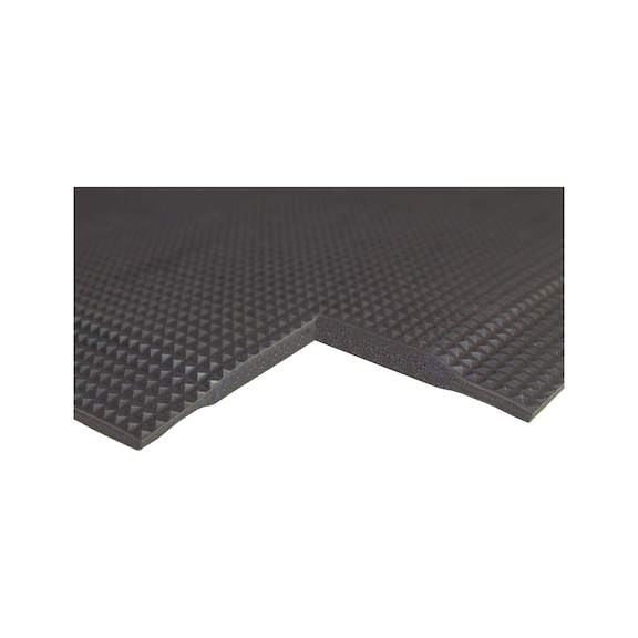 工作区 100% PVC 垫子，颜色：黑色，1500 x 900 毫米 - PVC 制成的工作脚垫，耐油