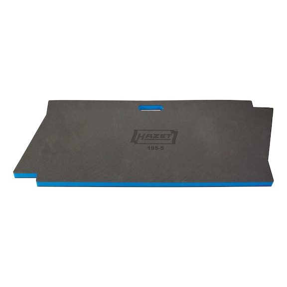 HAZET 机修工垫 975 x 385 x 30 mm，黑色/蓝色 - 机修工垫