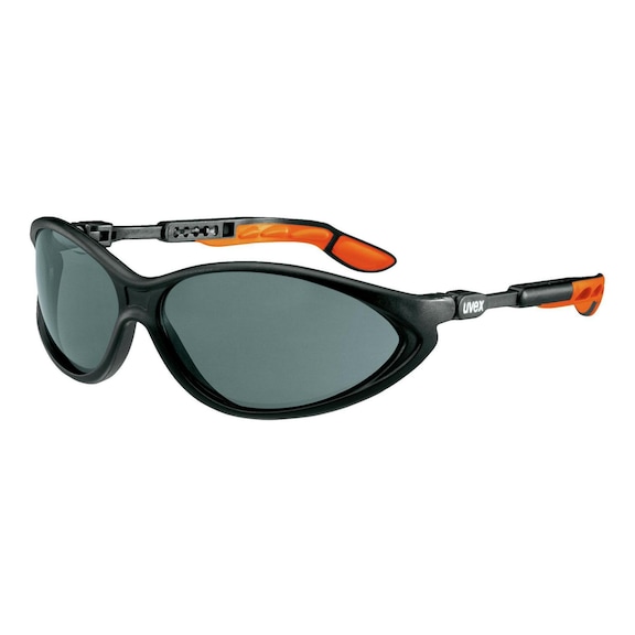 带镜框的 UVEX 安全护目镜，Cybric，灰色 - 带镜框的安全护目镜