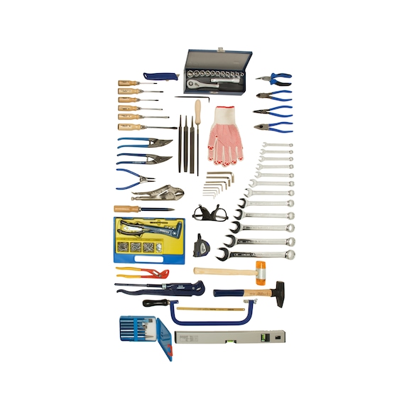 Assortiment d'outils 78 pièces pour mécanicien industriel - Assortiment d'outils
