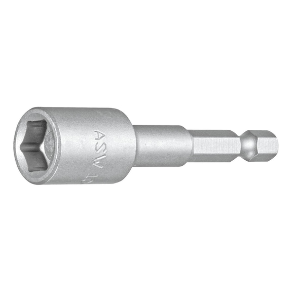 Nástavec nástrčného klíče ASW, 7,0 mm, délka 50 mm, magnet. držák 6hran 1/4" - Nástavec nástrčného klíče, šestihranná hlava, s&nbsp;magnetem