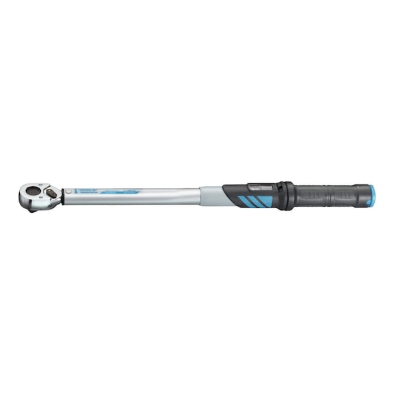Torque wrench with reversible ratchet, adjustable - 1