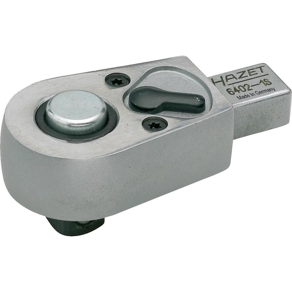 HAZET 插入式换向棘轮，3/8 英寸，带快速释放按钮，插入式方头，9x12 毫米 - 插入式换向棘轮