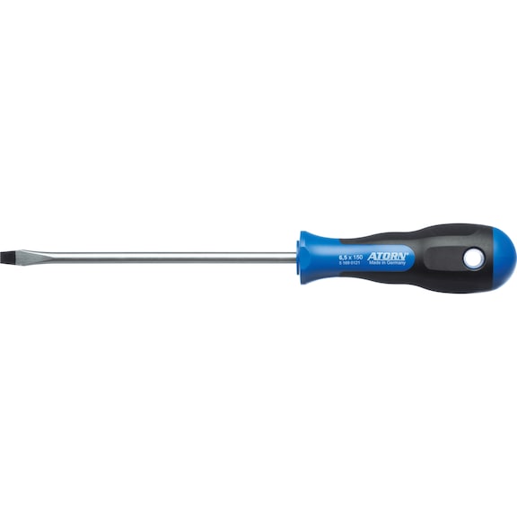 Slotted screwdrivers with round blade