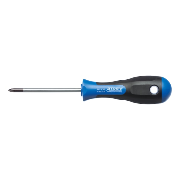 Cross-head screwdrivers with round blade