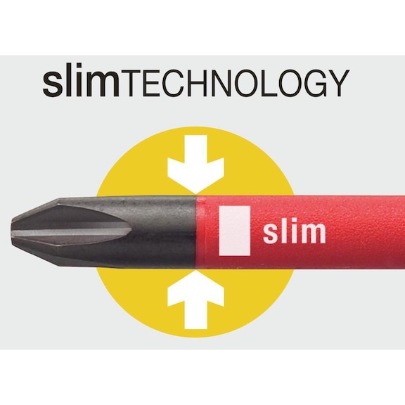 WIHA slimFix VDE sleufkopschroevendraaier, 5,5x125 mm, SoftFinish heft - slimFix VDE sleufschroevendraaier