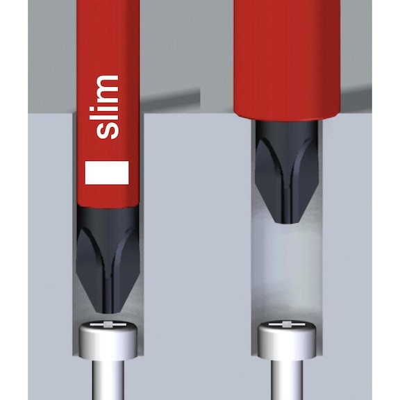 WIHA slimFix VDE sleufkopschroevendraaier, 5,5x125 mm, SoftFinish heft - slimFix VDE sleufschroevendraaier