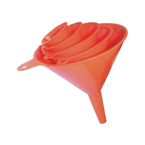 PRESSOL funnel in polyethylene, 5 pieces, diameters: 50, 75, 100, 120 and 150 mm - Funnel set, 5&nbsp;pieces, plastic