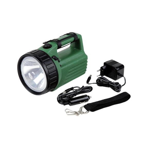 AMPERCELL 手提灯 ScoutLED，充电电池供电，带充电器 - 卤素 + LED 手提灯