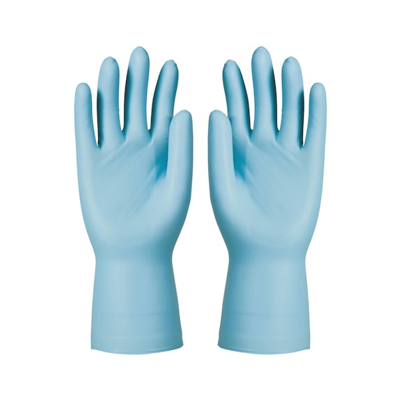 blue nitrile disposable gloves - 1