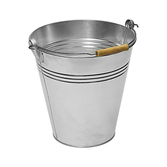 metal bucket, galvanised