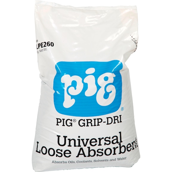 PIG los absorptiegrit GRIP-DRI PLPE260, inhoud&nbsp;15 kg, absorbeert 20 l/zak - GRIP-DRI bindmiddel – ideaal voor gebruik buiten