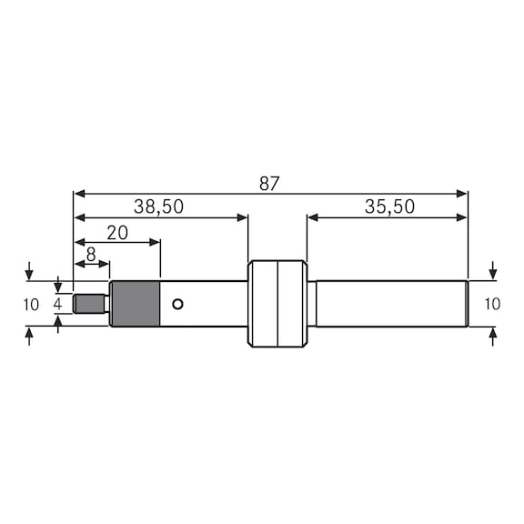 TSCHORN Kantentaster Tastkopfdurchmesser 10/4 mm - Mechanischer Kantentaster