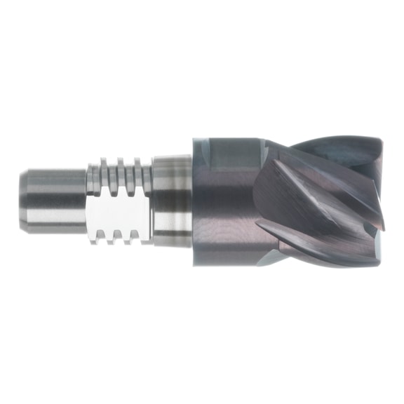 Solid carbide HPC end mill for interchangeable head system - 1