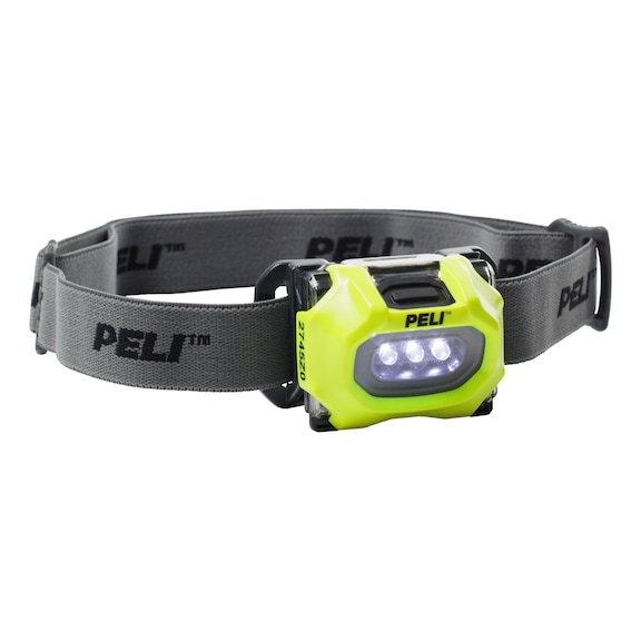 Lampă pentru fixare pe frunte PELI 2745 Z0 cu protecţie Ex - Lampă de cap de siguranţă cu LED şi zonă de protecţie Ex 0