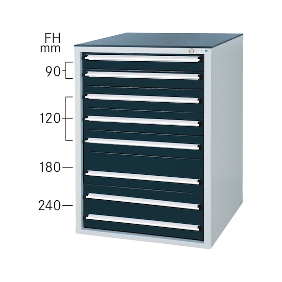 Drawer cabinet system 700 S with 7 drawers
