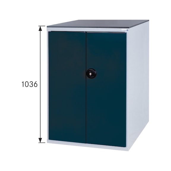 Système de caisson d'armoire HK 800 S, modèle ST8 RAL 7035/7016 certifié GS - Système de boîtier d'armoire avec portes 800&nbsp;S, hauteur 1036&nbsp;mm