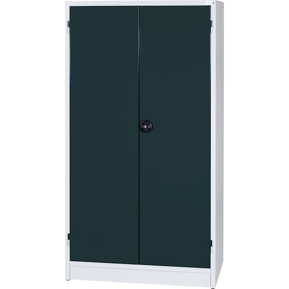 Hinged-door cabinet housing with solid sheet metal doors, height 1950 mm