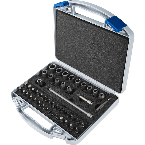 ASW dopsleutelset 1/4 inch, 46-delig - Set zekantdopsleutels, inbussleutels, TX-vorm T en E, XZN, verzonken kop, 46 stuks