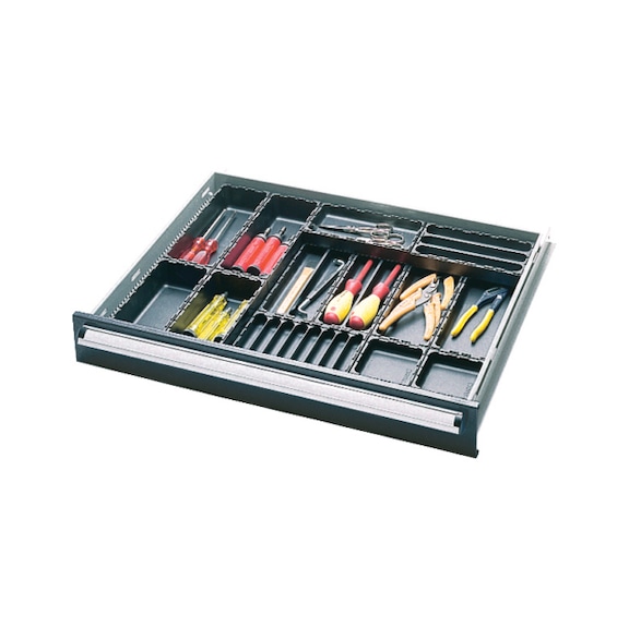 Drawer with full extension, load capacity 100 kg