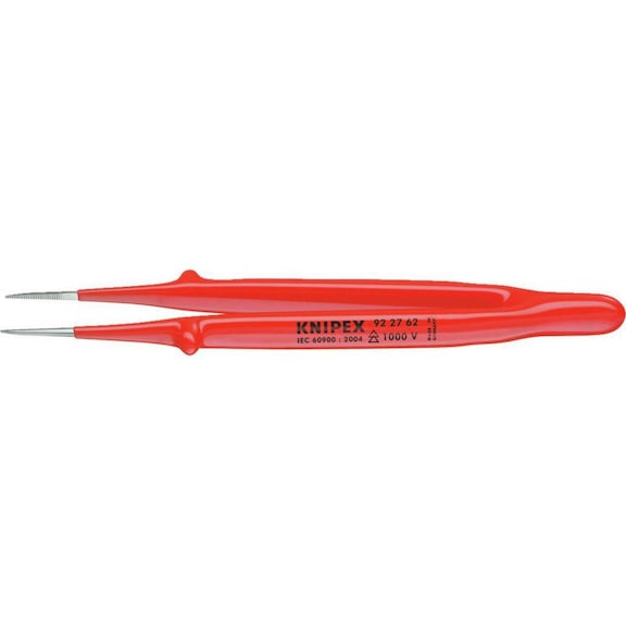 KNIPEX precision tweezers, VDE extra-fine tips 160&nbsp;mm - Precision tweezers, straight, pointed, 150&nbsp;mm