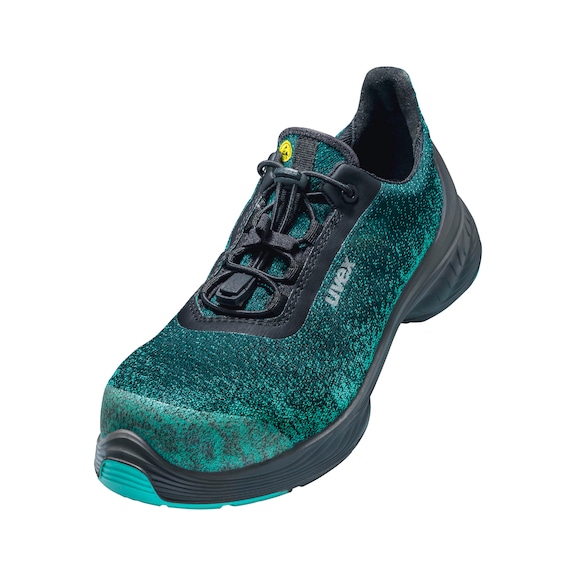 Low-cut safety shoes uvex 1 G2 Planet black/turquoise