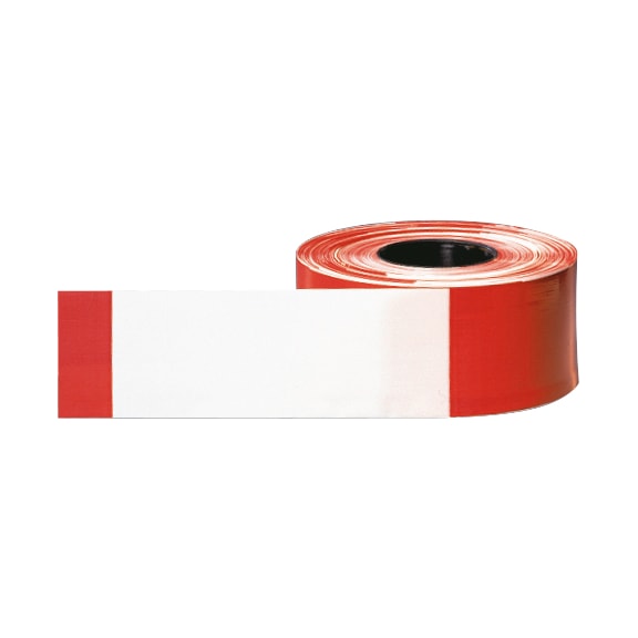 Morion tear-resistant polyethylene warning tape role: 500 m/80 mm, red/white - warning tape