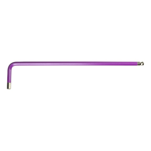 WIHA Sechskant-Winkelschraubendreher 4 mm Farbe lila mit Kugelkopf - Sechskant-Winkel-Schraubendreher