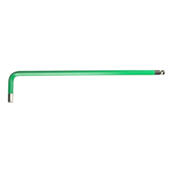 Šestihranný inbusový klíč WIHA 5&nbsp;mm, tmavě zelený s&nbsp;kulovou hlavou - Šikmý šestihranný šroubovák