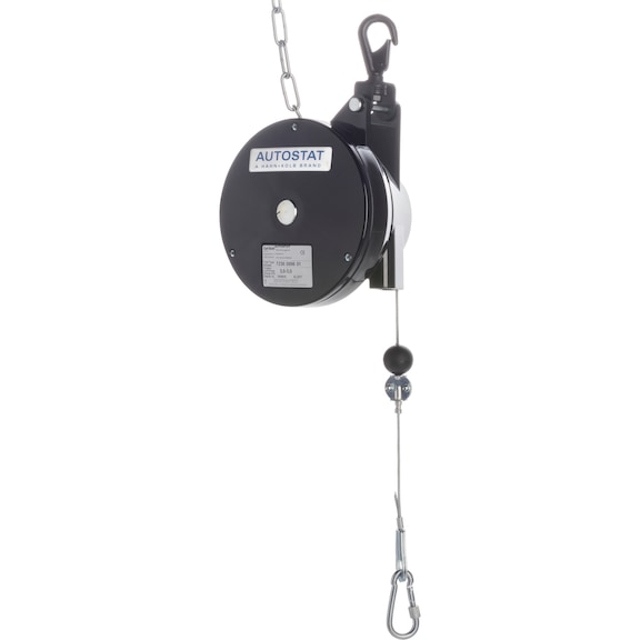 AUTOSTAT 弹簧平衡器，7231/1 型，3–5 千克，带锁定装置，黑色 - 平衡器，承载能力 3.0-21.0 kg，含自动锁