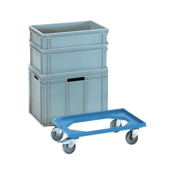 Crate roller 13590 load area 610x410mm 250kg, load area 610x410mm, open frame - Transport roller made of plastic