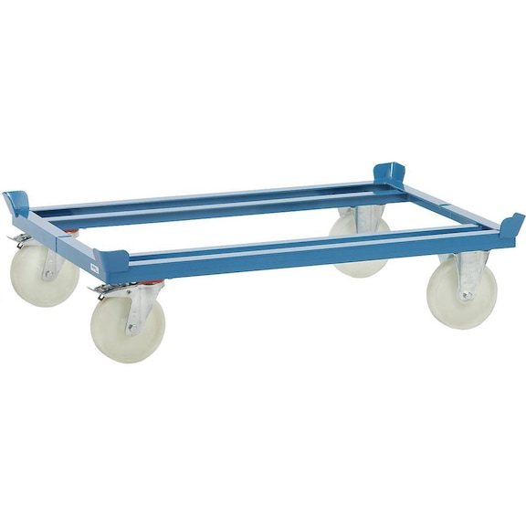 Pallet trolley 22881 for crates and flat pallets 1,000 kg, polyamide wheels - Pallet trolley 1,200 x 800 mm