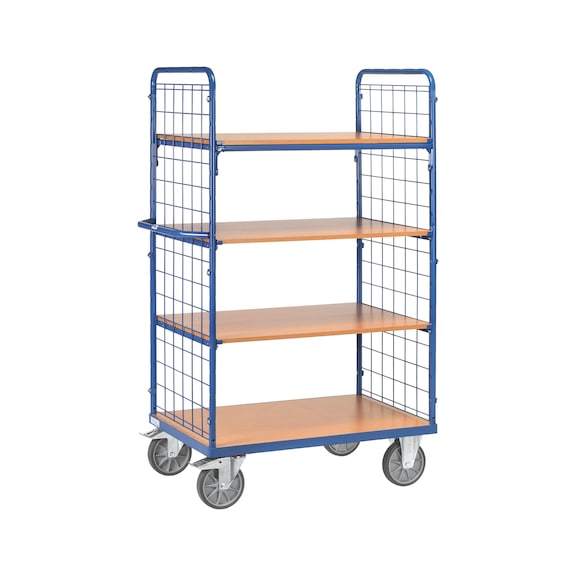 Shelf trolley with 4 load areas, load capacity 600 kg