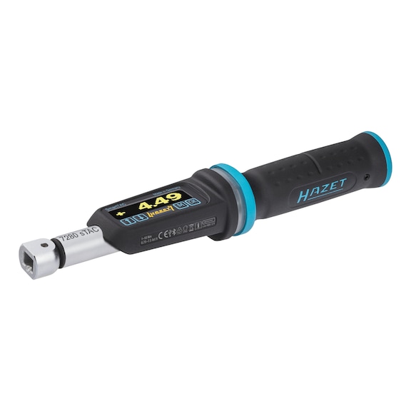 HAZET sTAC electronic torque wrench, 1-10&nbsp;Nm with 1/4 inch drive - Electronic torque/angle-controlled wrench 7000-2 sTAC system