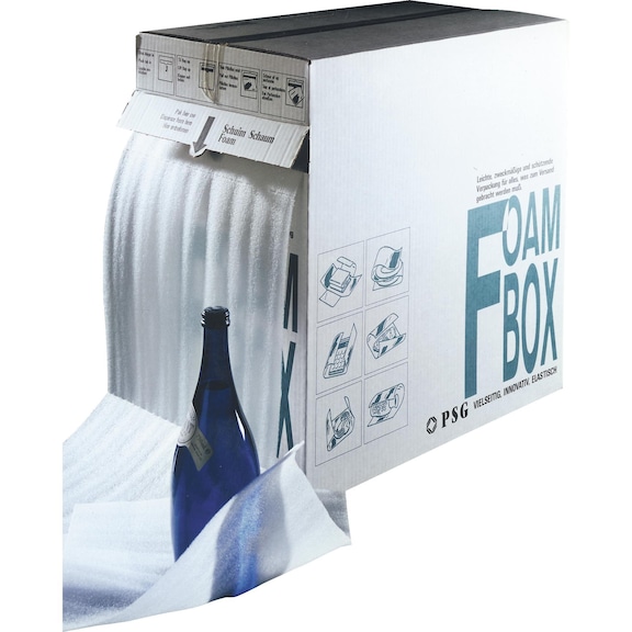 Packing foam film in dispenser boxes