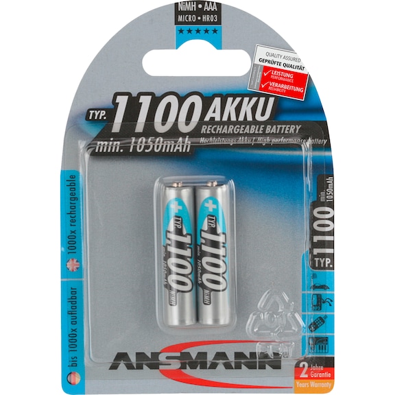 High-capacity AAA rechargeable battery