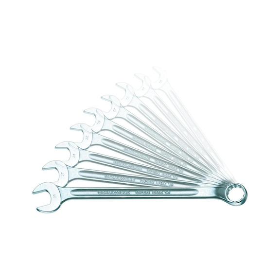 Combination wrench sets, 11–17&nbsp;pieces