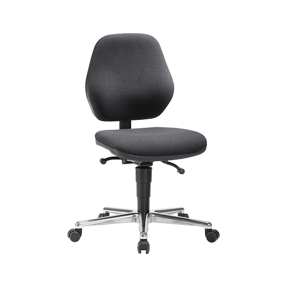 BIMOS Obrotowe krzesło robocze, ESD Basic z kółkami i tkaniną, czarne - Obrotowe krzesło robocze ESD Basic z kółkami
