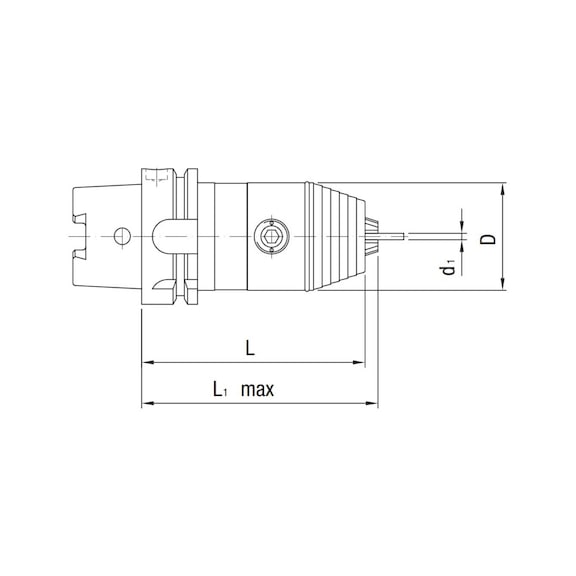 16.296.63.13, WTE CNC-Universal-Bohrfutter HSK-A 63 - CNC-Präzisionsbohrfutter