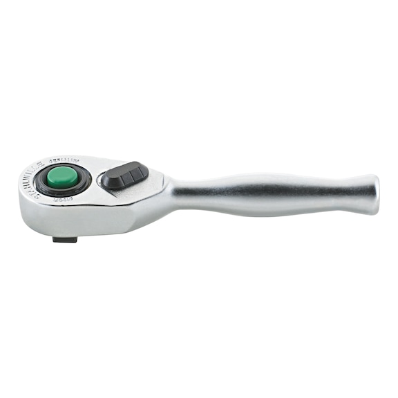 Mini reversible ratchet with reversing lever, 90&nbsp;mm