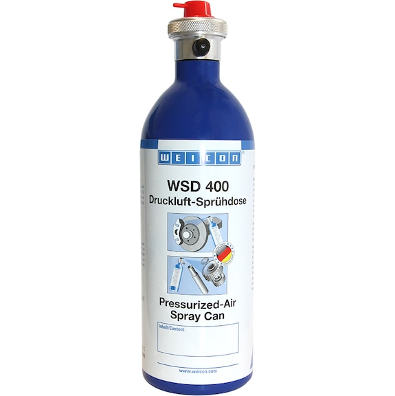 Pulverizador de aire comprimido WEICON WSD 400 con juego de spray - Boquilla pulverizadora de aire comprimido, se puede llenar, recipiente de aluminio