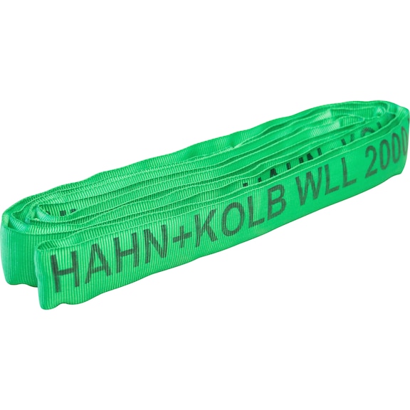 HK-rondstrop, groen, lengte 4 m materiaal polyester - Rondstrop met lange levensduur