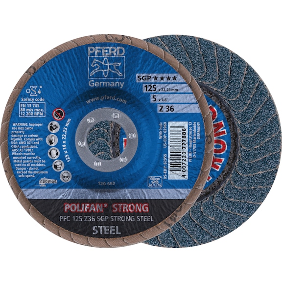 Disco de láminas abrasivo POLIFAN®-SGP STRONG STEEL