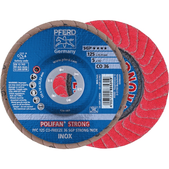 Disco de láminas abrasivo POLIFAN®-CO-FREEZE SGP STRONG FREEZE INOX
