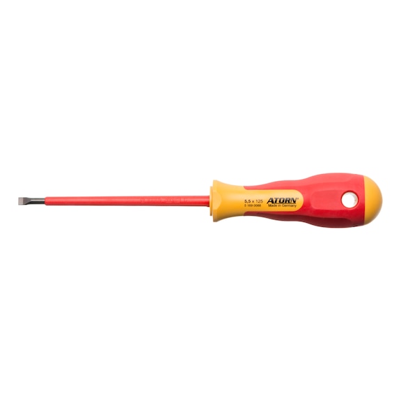 ATORN VDE slotted screwdriver 5.5 x 125 mm - VDE slotted screwdrivers