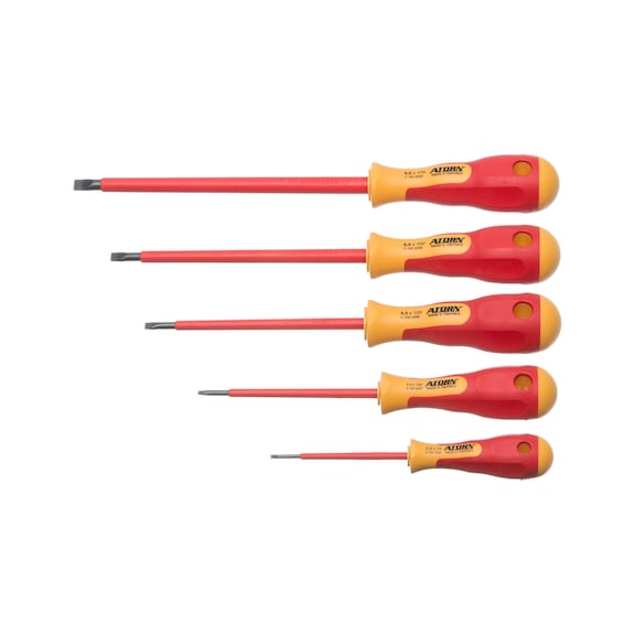 ATORN VDE screwdriver set, 5 pcs, 2.5/4.0/5.5/6.5/8.0 - Screwdriver set VDE, 5 pieces