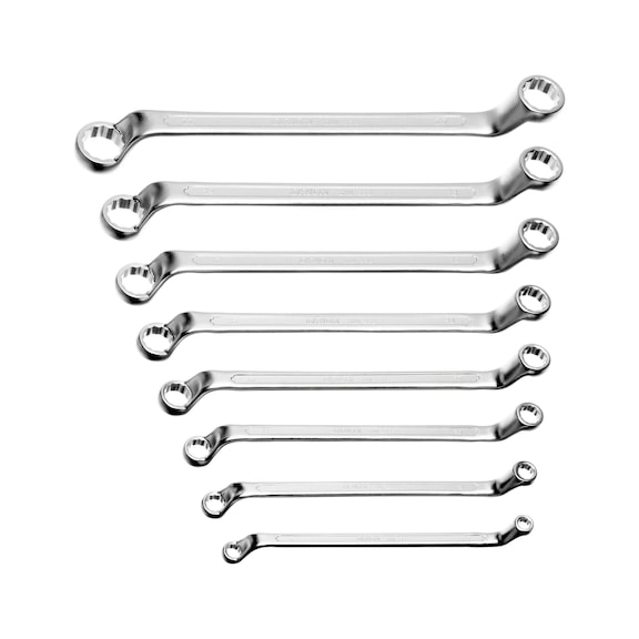 Double ring wrench sets 8 to 12&nbsp;pieces