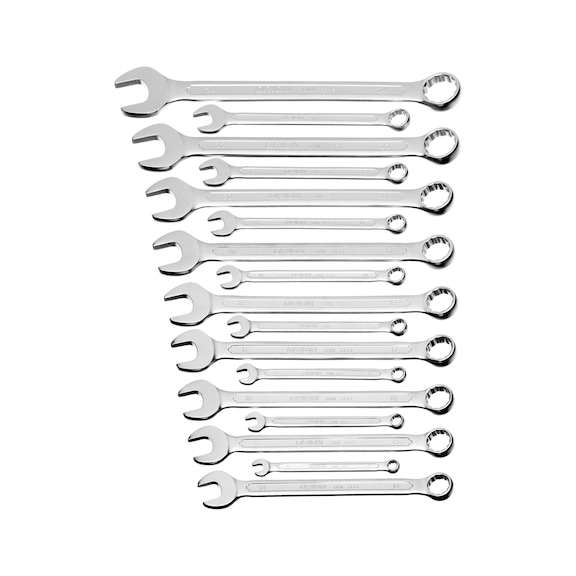 ORION steek/ringsleutel set, 17 stuks, 6-24 mm, DIN 3113 A - Steek/ringsleutelsets, 8- tot 17-delig